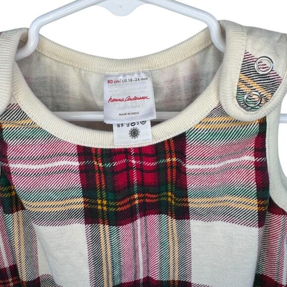 Hanna Andersson Cotton Plaid Overalls - Size 18-24 months - Picture 3 of 3